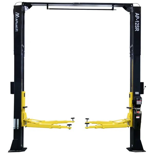 APlusLift 12,000LB 2-Post Overhead Single Release Direct Drive Car Lift with 3 Year Warranty - AP-12SR