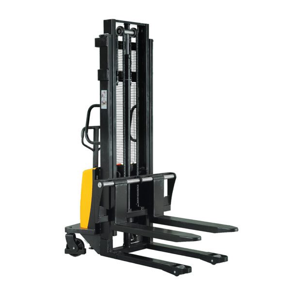 SEMI-ELECTRIC & HAND PUMP FORKLIFT STACKER 2200 LB 118″ LIFT ADJ - Image 3