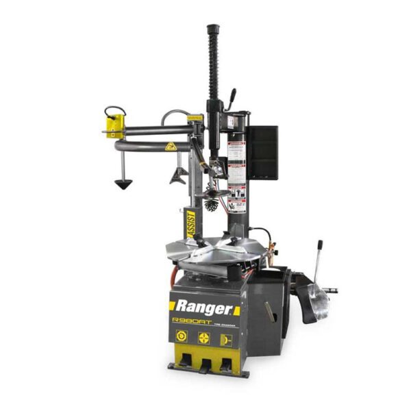 RANGER R980AT TIRE CHANGER / SWING ARM / SINGLE-TOWER ASSIST / 30″ CAPACITY – YELLOW/GRAY