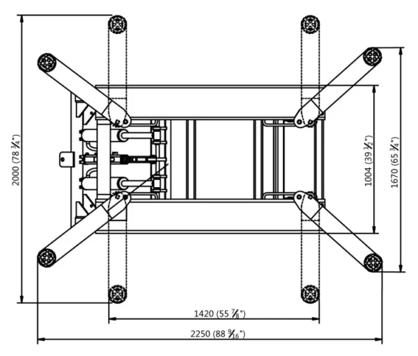 APlusLift 6,600LB Portable Mid-Rise Scissor Lift - HW-SL6600X - Image 7